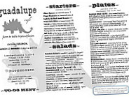 Guadalupe Cafe menu