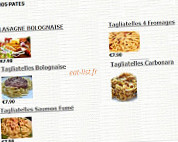 Pronto Pizza menu