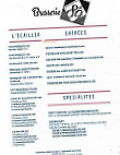 Le Cristal menu