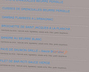 La Changerie menu