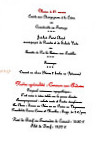 A La Ferme menu