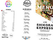 Shikora Express menu