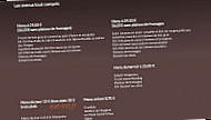 Restaurant le Chalet des Roches menu