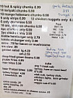 Black Bear Drive Inn menu