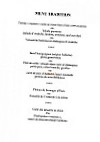 Auberge Les Murets menu