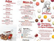 Eis Christina menu