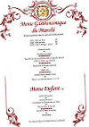 Château D'ayres menu