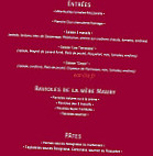 Les Terrasses menu