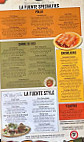 La Fuente menu