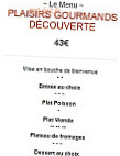 Poste et Champanne menu