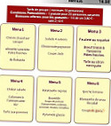 Le Cintra menu