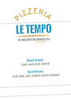 Le Tempo menu