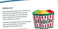 Rita's Italian Ice menu