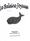 La Baleine Joyeuse menu