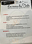 Le 2 rue des Dames menu