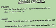 Hub Supper Club menu