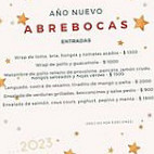 Abrebocas Renato Rosano menu