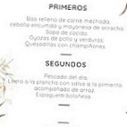 Valdevez menu