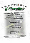 Trattoria Il Giardino menu