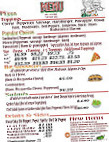 Pizza Parlor menu