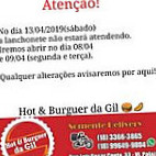 Hot Burger Da Gil menu