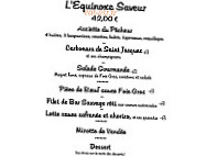 Equinoxe menu