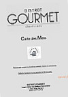 Bistrot Gourmet menu