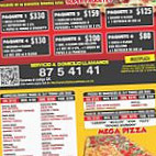 Maná Pizzas menu