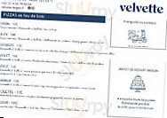 Velvette menu