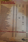 The Cheesecake Factory menu