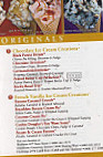 Cold Stone Creamery menu