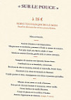 La Pilotine menu