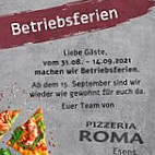 Pizzeria Roma Esens menu