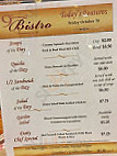 9th Street Bistro menu