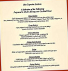 Richfield Regency Caterers menu