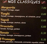 Pizza Presto menu