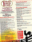 Woody's Towne Cafe menu