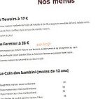 Restautrant Le Vieux Moulin menu