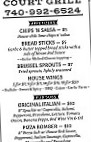 Court Street Grill menu