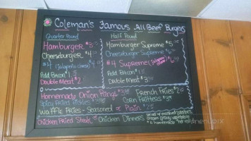 Coleman's Bakery menu