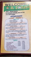 El Dorado Springs Mexican And Cantina menu