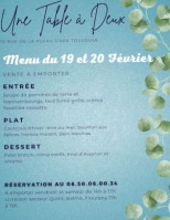 Une Table A Deux menu