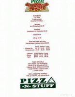 Pizza N Stuff menu