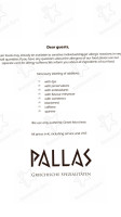 Pallas menu