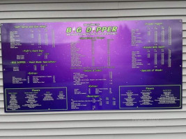 Big Dipper menu