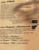 Bistr'auvergne menu