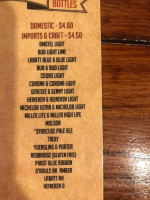 Dashers Corner Pub menu