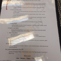 Chandara House Authentic Thai Cuisine menu