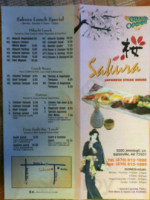 Sakura Japanese Steakhouse menu