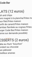 Le Code menu